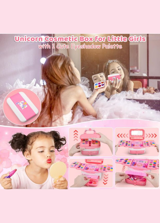 Набір дитячої косметики 183461, дитячій макіяж, манікюр, рожевий кольору, дитяча косметика для дівчаток HUANUO (334016516)