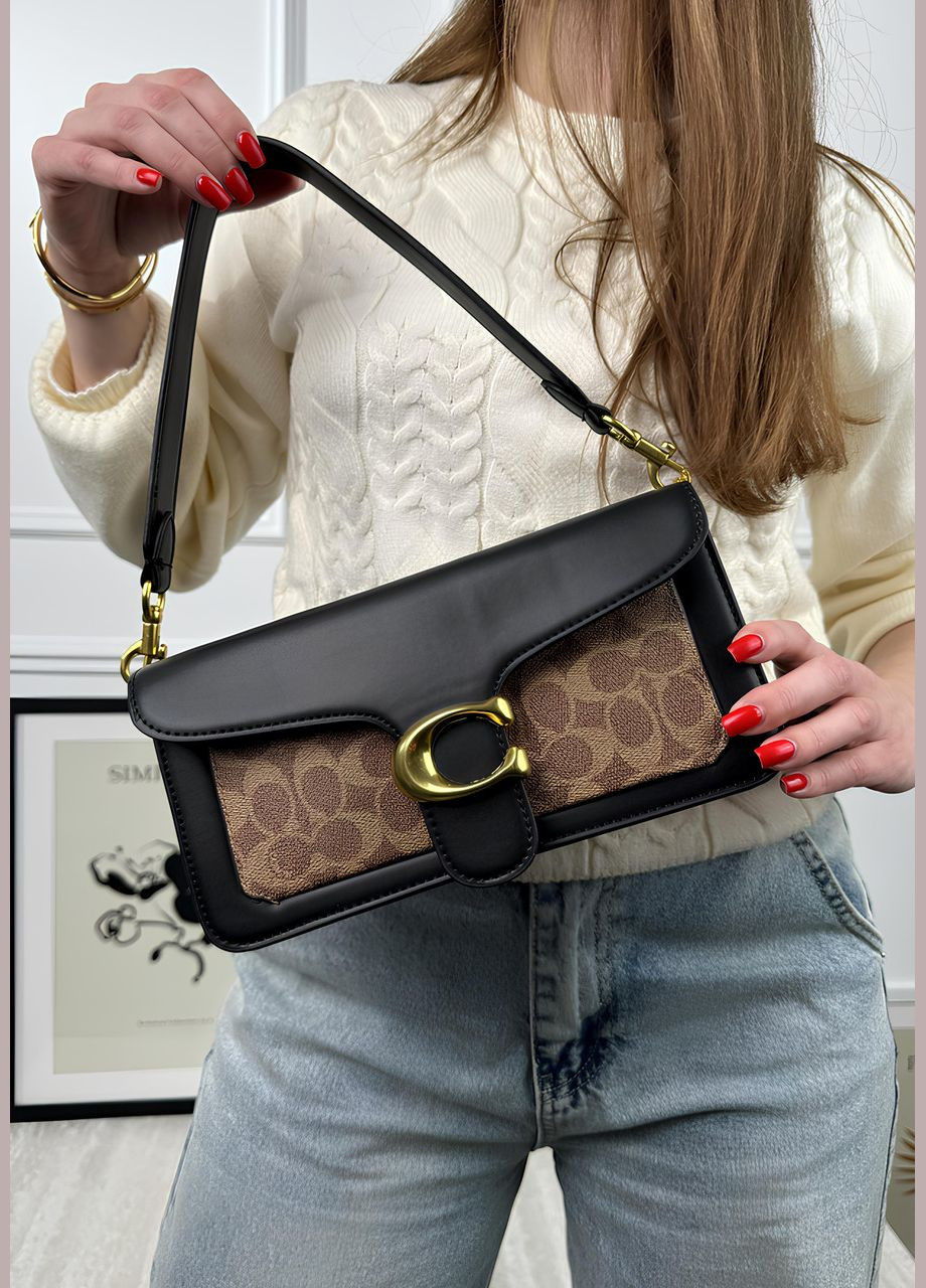 Женская сумка черно-бежевый через плечо No Brand (322464523)