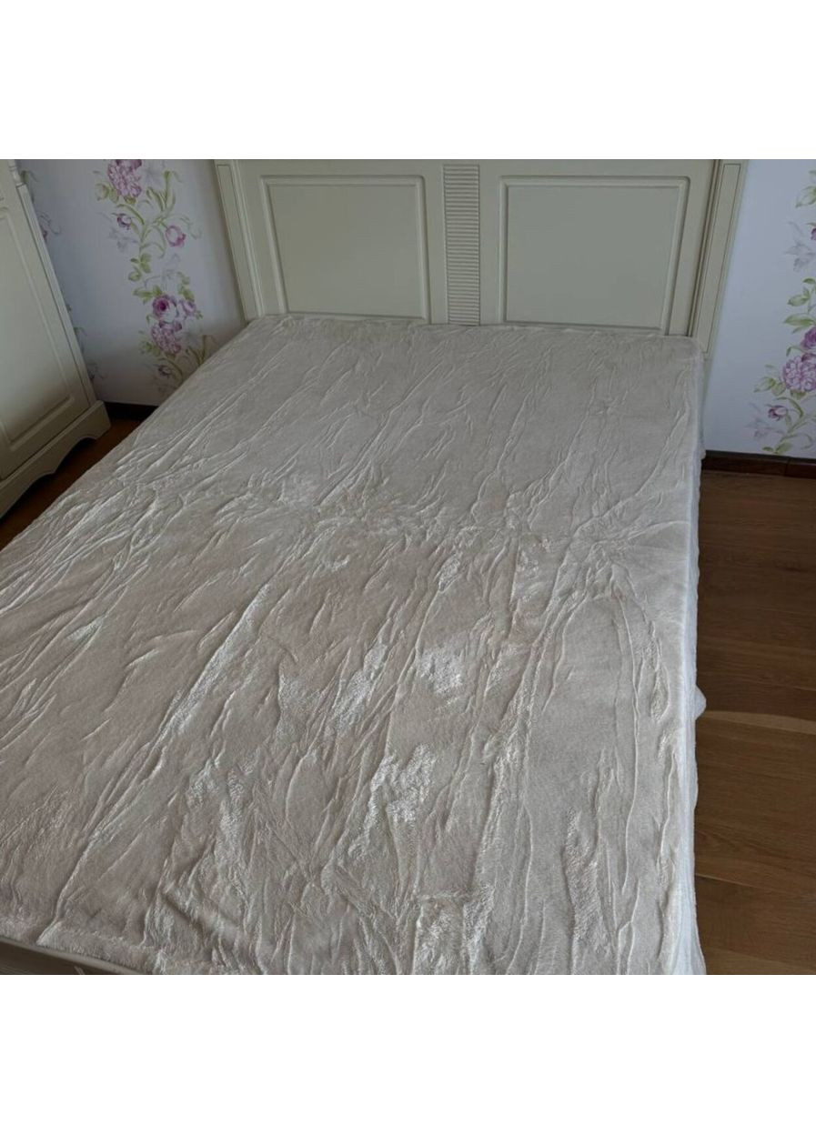 Плед-покрывало флисовый полуторный 150х200 светло-бежевый ODN6 Colorful Home (366959101)