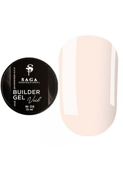 Гель для наращивания veil builder gel №08(бежевый) Saga (306547182)