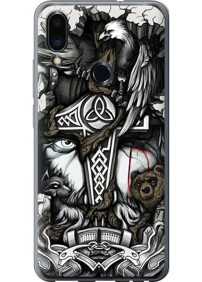 2D пластиковий чохол 'Тату Вікінг' для Endorphone Meizu Note 9 (257834842)