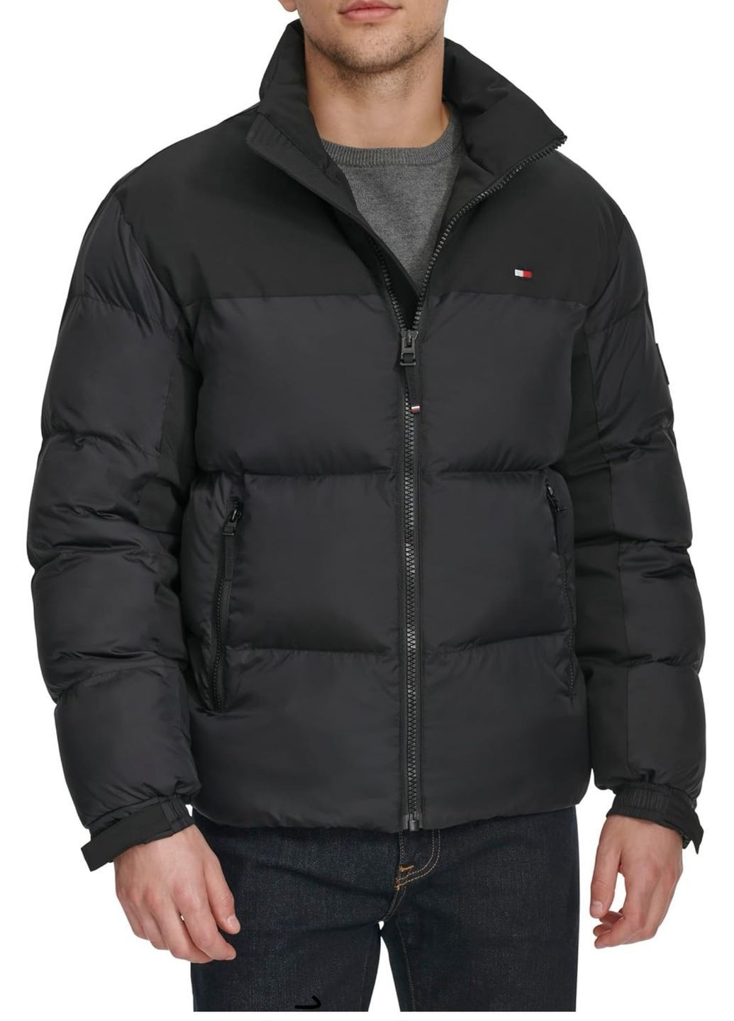 Черный демисезонный Пуховик Tommy Hilfiger