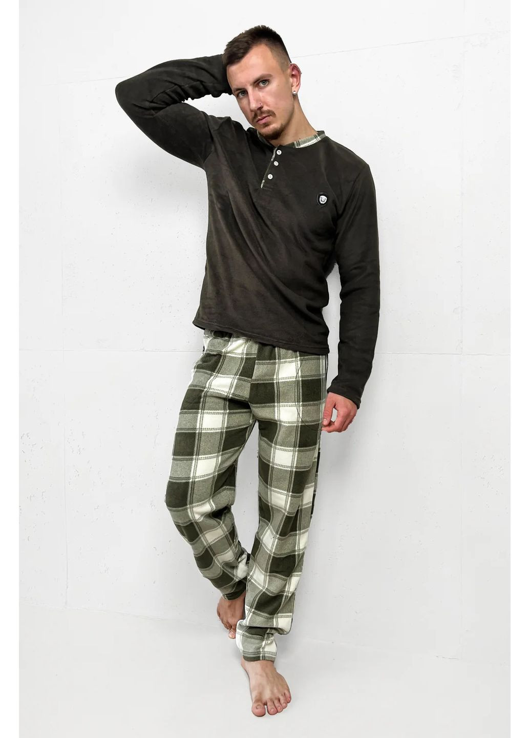 Флісова чоловіча піжама Pijamoni 6100-2 green (366197448)