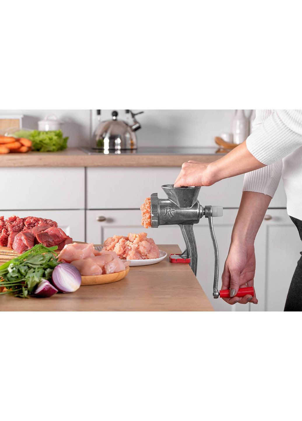 М'ясорубка ручна побутова Харків -101 33 кг/година з круглим горлом RS (298864401)