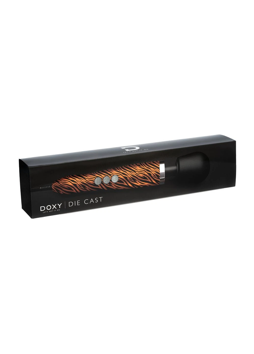 Вібромасажер Die Cast TIGER, дуже потужний, живлення 220В, металевий корпус Doxy (332209336)