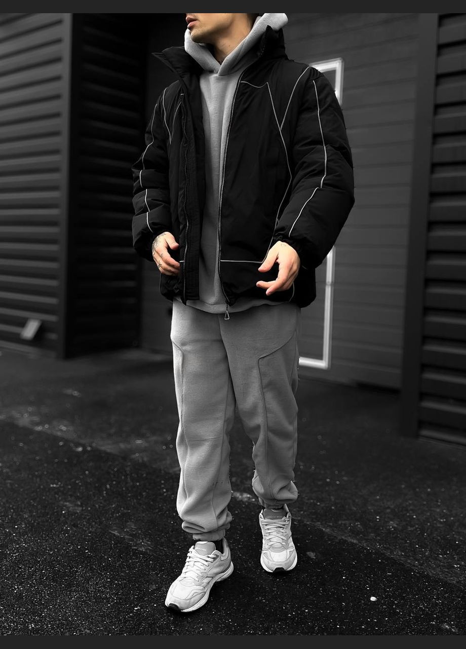 Черная зимняя куртка мужская No Brand