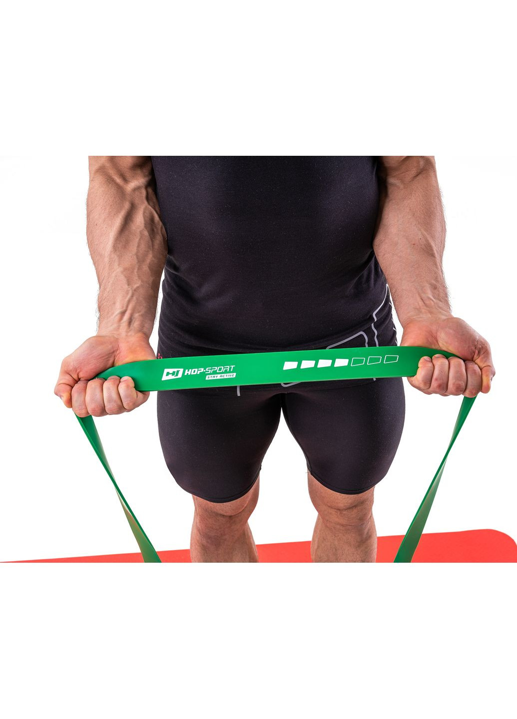 Резинка для фитнеса 23-57кг HS-L044RR зеленая Hop-Sport (361951639)