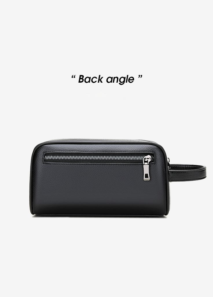 Чоловіча шкіряна барсетка клатч GORCHIS з ручкою чорна шкіра OEM (314984608)