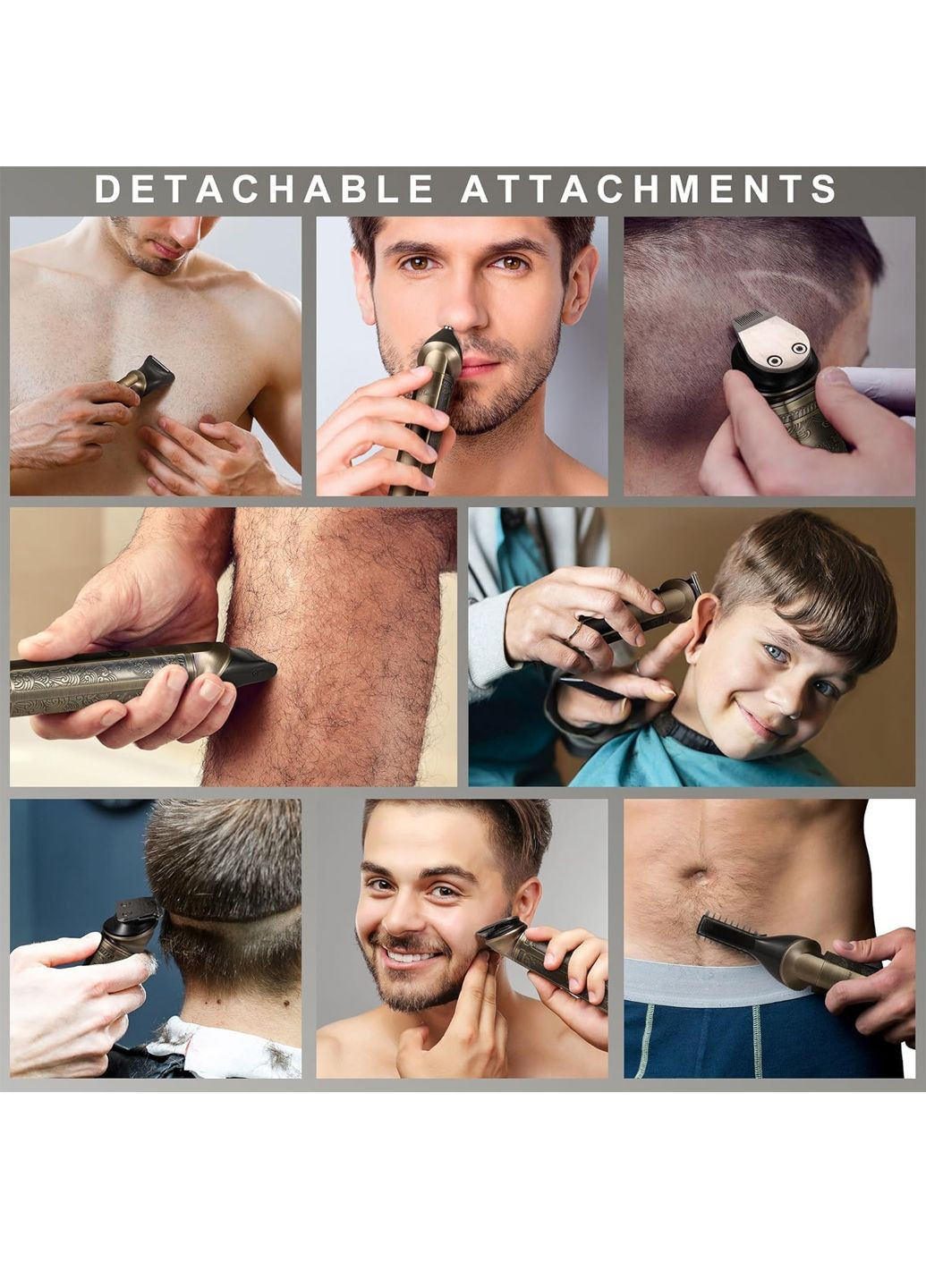 Професійний багатофункціональний металевий тример HT-609 золотистий Hatteker Amazon (356766982)