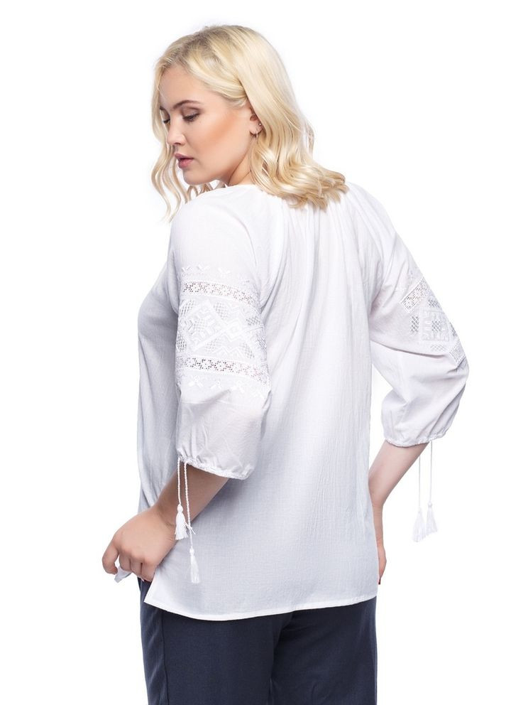 Белая вышиванка женская из батиста белослава (fm2098) Folk Moda (365729886)