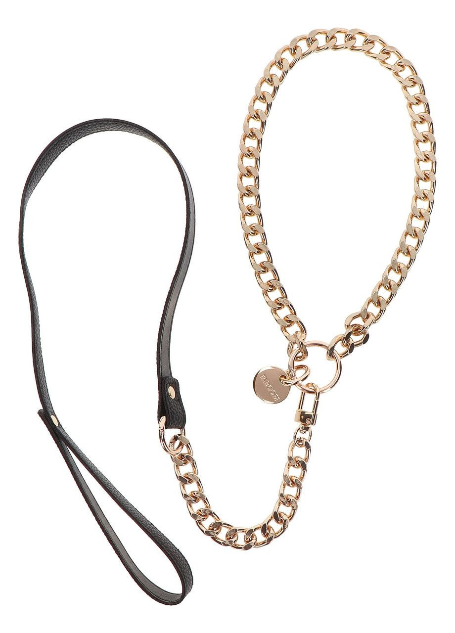 Нашийник та повідець Dona Statement з рожево-золотистого металу Taboom (306728836)