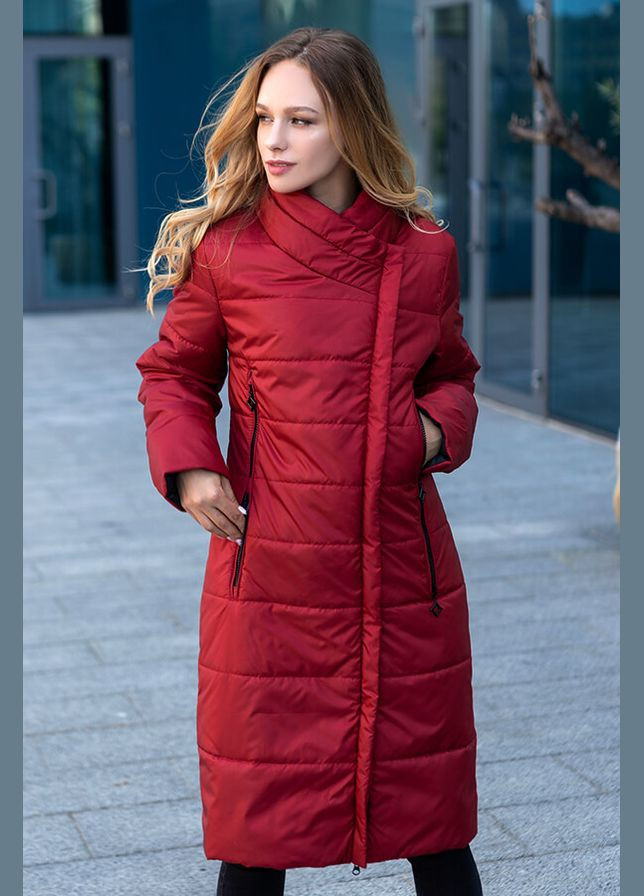 Красное демисезонное Пальто Пандора Красный MioRichi