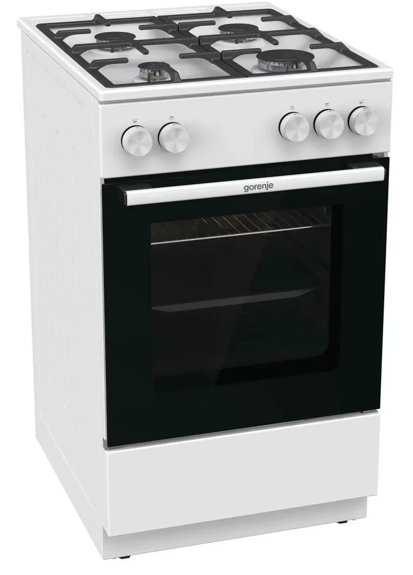 Газова плита, 70 л, 50x60 см, чавунний вогнетривкий, біла Gorenje (393463953)