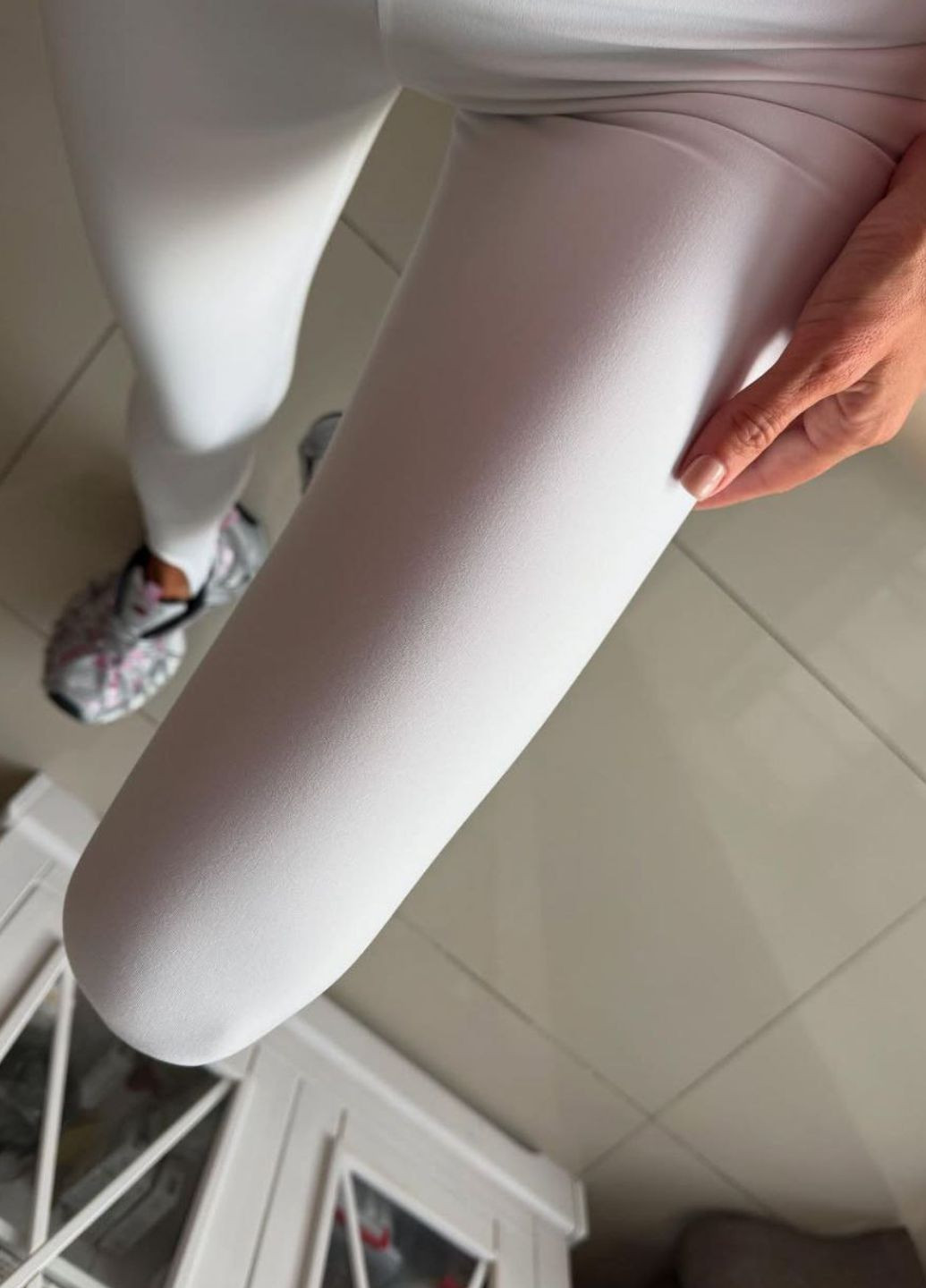 Молочные демисезонные базовые леггинсы с высокой посадкой Allthings