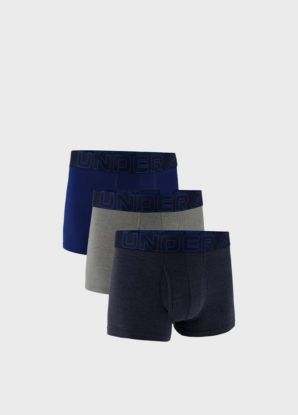 Трусы UA M Perf Cotton 3in синий, серый, темно-синий Under Armour (302234185)