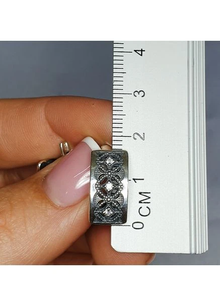 Серьги серебряные с кубическим цирконом 4,19 No Brand (382676703)