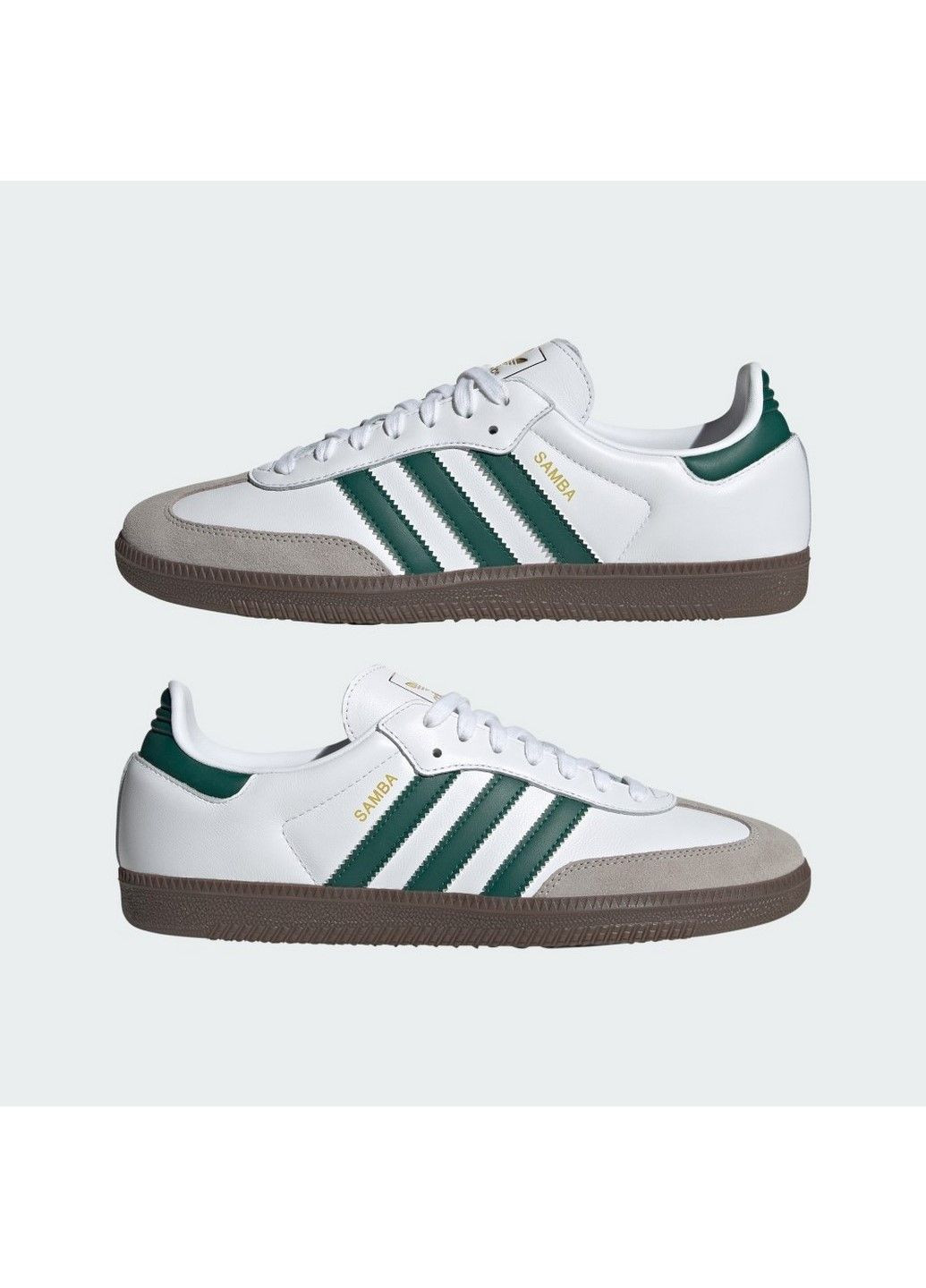 Белые мужские низкие кеды samba og originals jh8797 adidas