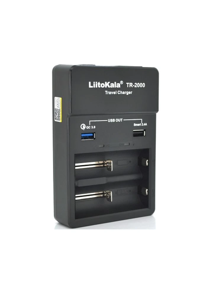 Зарядний пристрій для акумуляторів 2 Slots, USB1/QC/3.0, USB2/2.4A, NiMHC /SC/AA/AAA/17670, Li-ion10440...26650 (m121425) LiitoKala 2 Slots, USB1/QC/3.0, USB2/2.4A, NiMHC(R14)/SC/AA/ (382956255)
