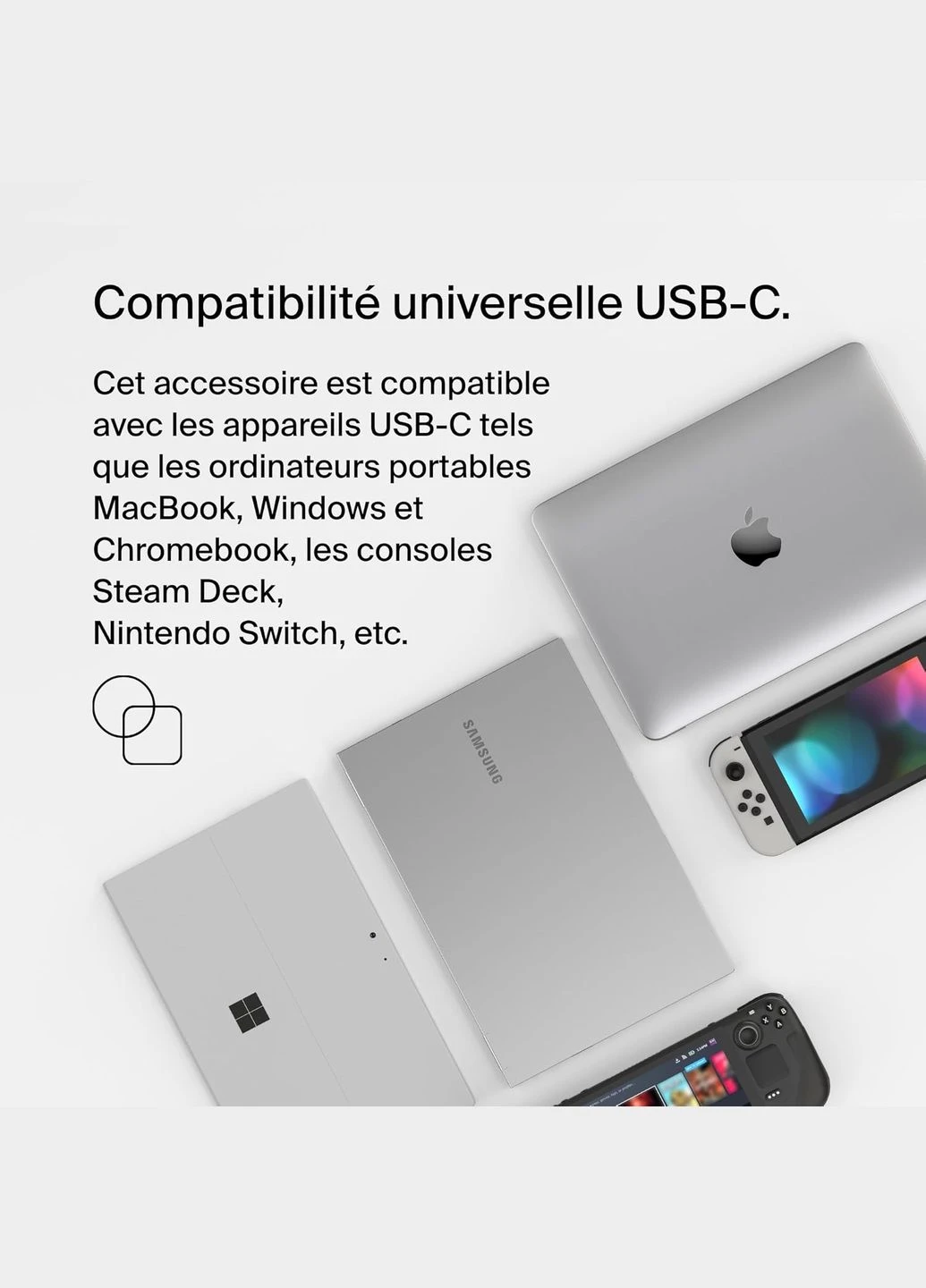Зарядний пристрій мережевий 100Вт USB-С GAN PD PPS, кабель USB-C 2м, чорний OEM Belkin (315434871)
