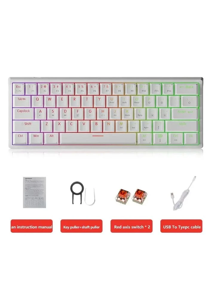 ИГРОВАЯ Клавиатура MUCAI MK61 White, механическая с подсветкой RGB E-YOOSO (400367032)