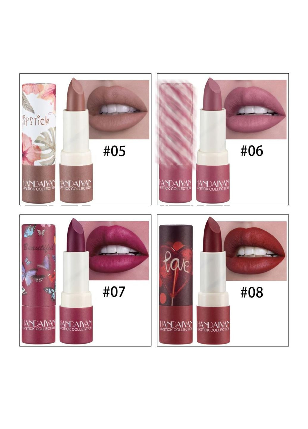 Помада матова у паперовій тубі (3065-2) Handaiyan (364686304)