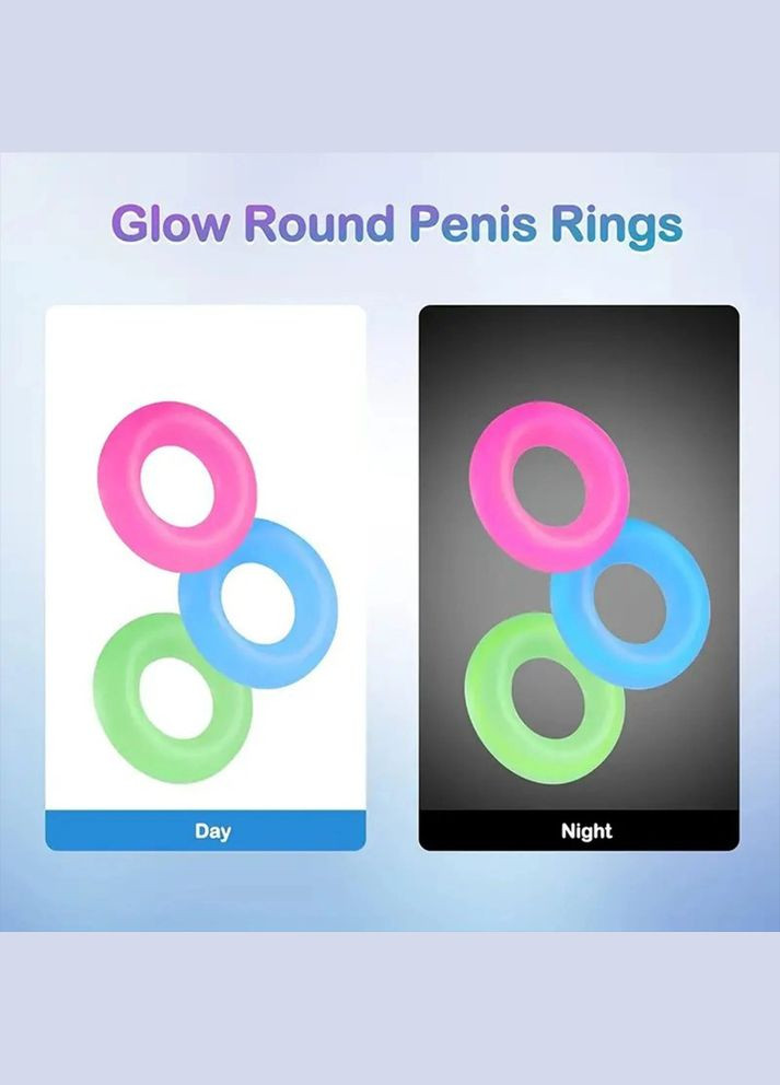 Ерекційне кільце набір 3 штуки Stay Hard Lumino світяться в темноті Focus (303910074)