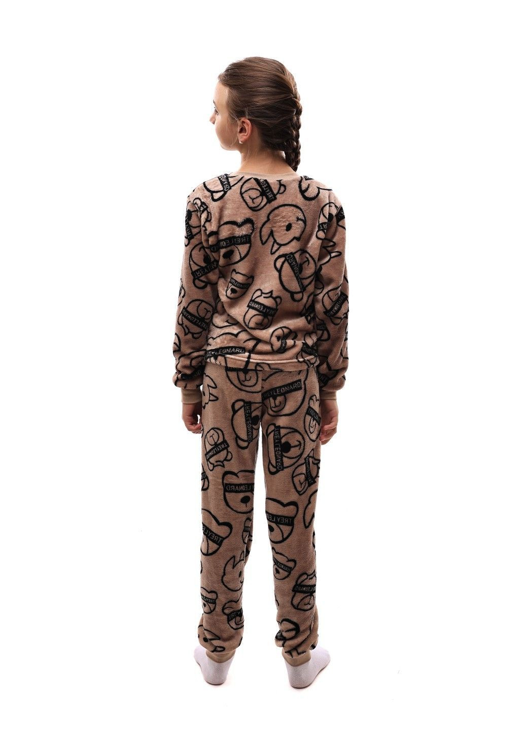 Бежева піжама для дівчинки підлітка No Brand