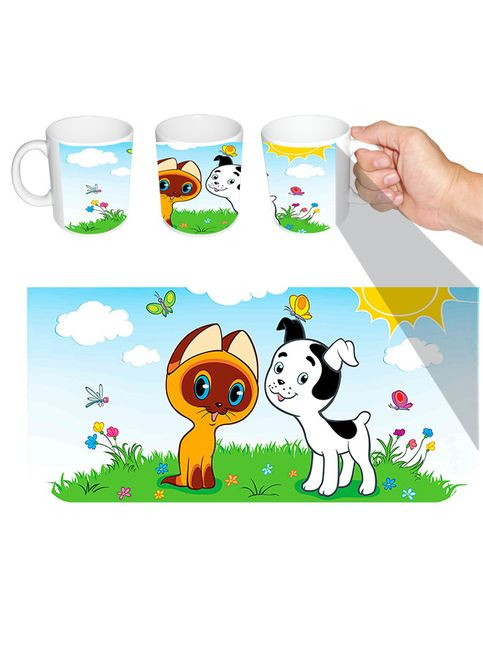 Чашка белая Котёнок по имени Гав (z0283) No Brand (327006119)