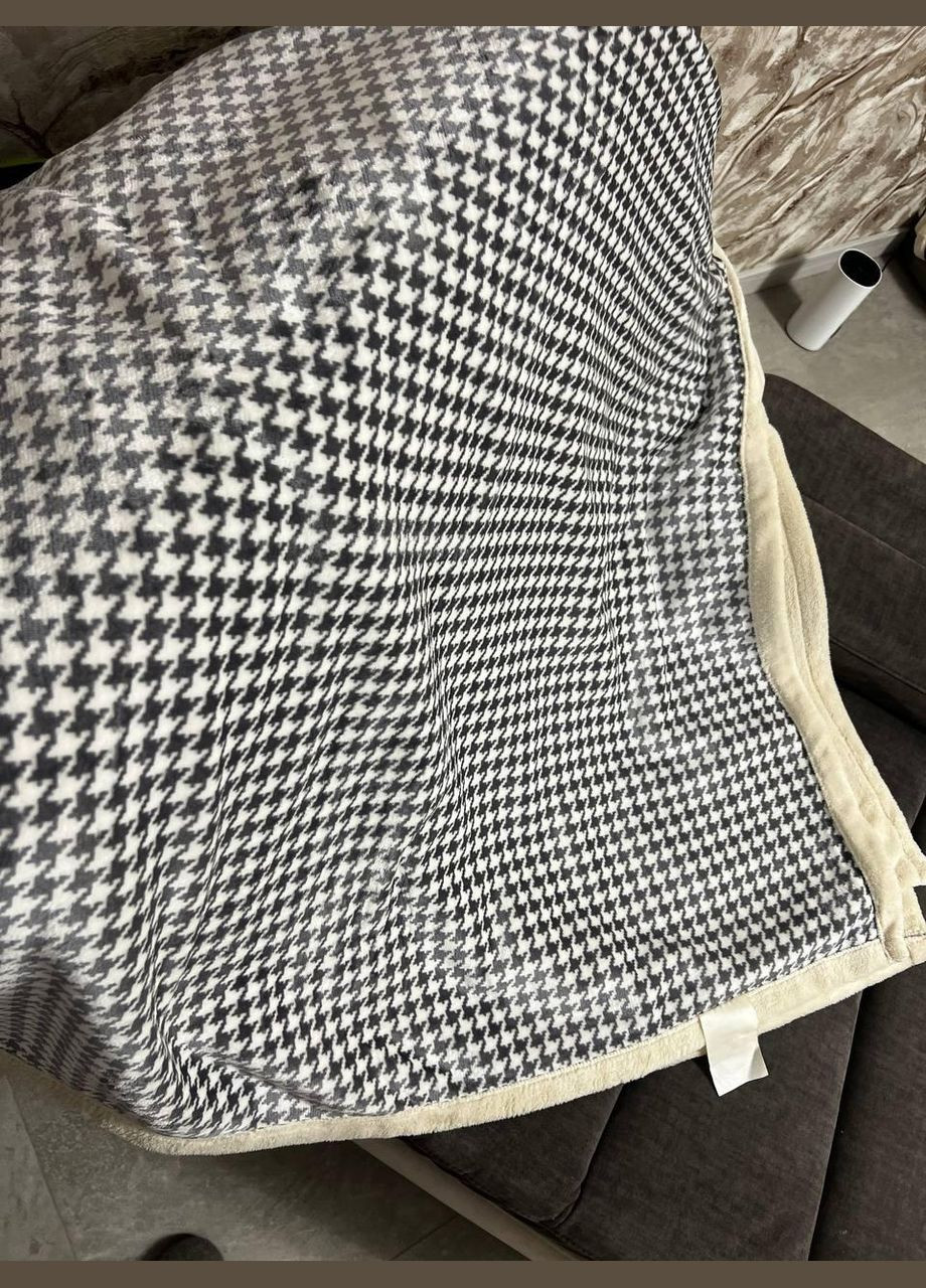 Плед покрывало велюровое овчина 230х200 Светло серый (П4К-Mpled004-06) No Brand (306633161)