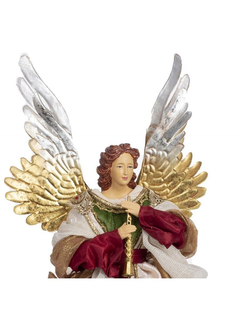Декоративна фігура Різдвяний Ангел 47 см з полістоуну та тканини для новорічного інтер'єру. Bona (368988193)