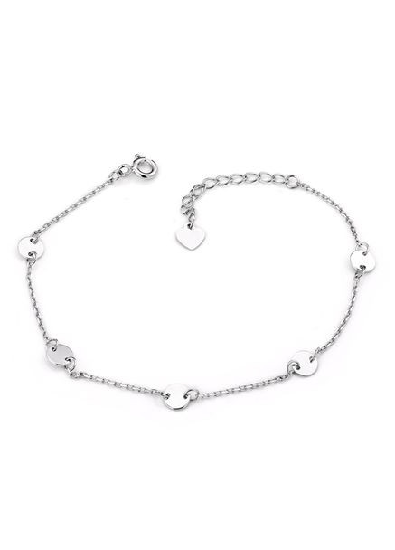 Браслет серебряный на ногу Монетки на тонкой цепочке No Brand (354721493)