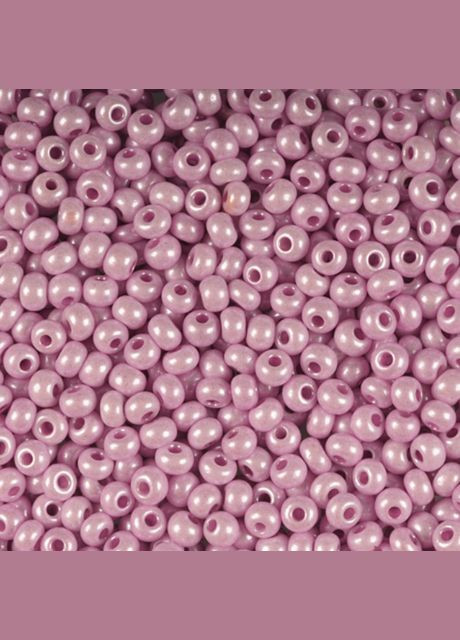 Бісер чеський Preciosa 46326, крейдяний перлинний, бузково-рожевий (10 г) No Brand (340486634)