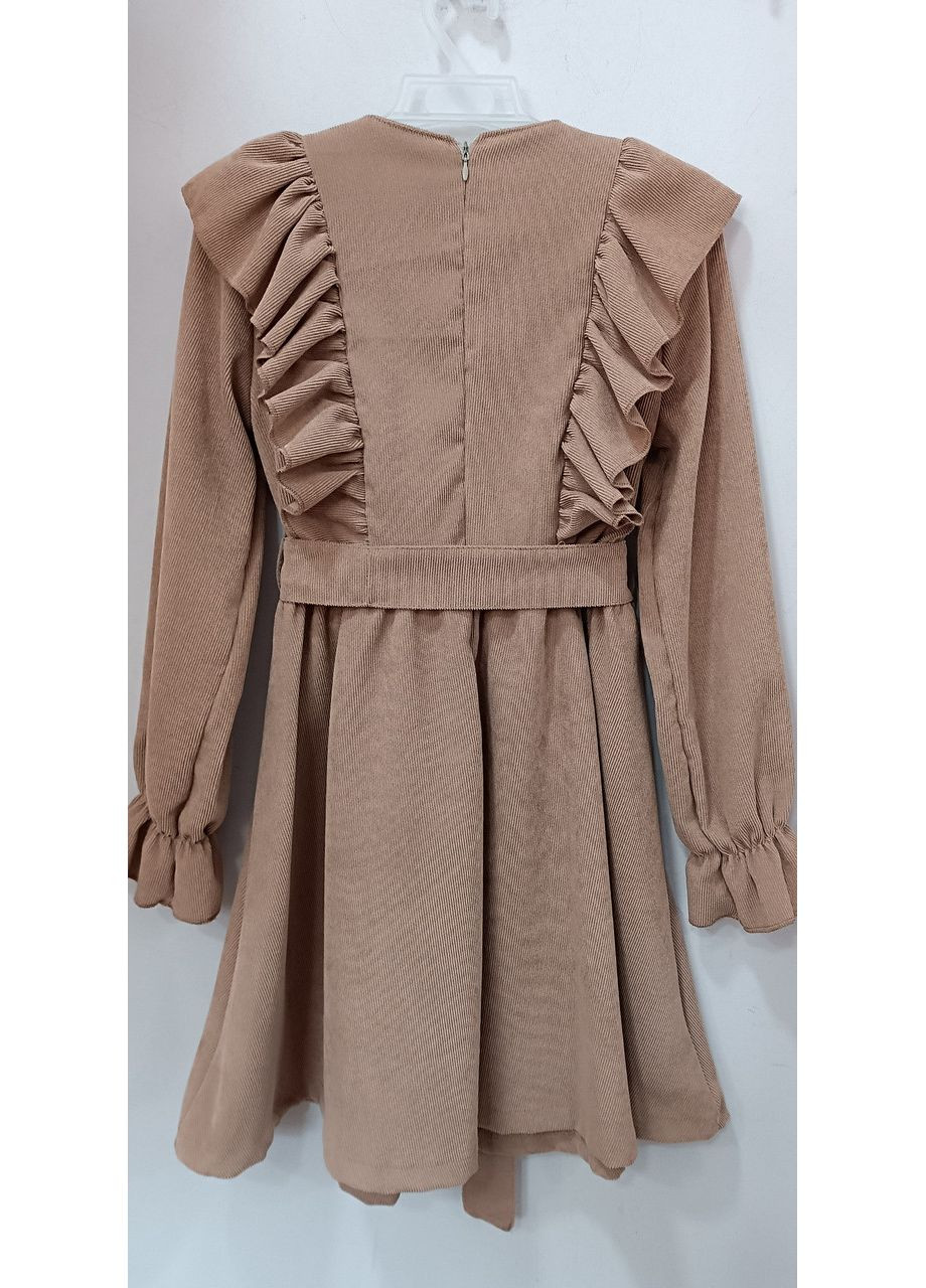 Коричнева вельветове платячко з брошкою 9 років No Brand (372796136)