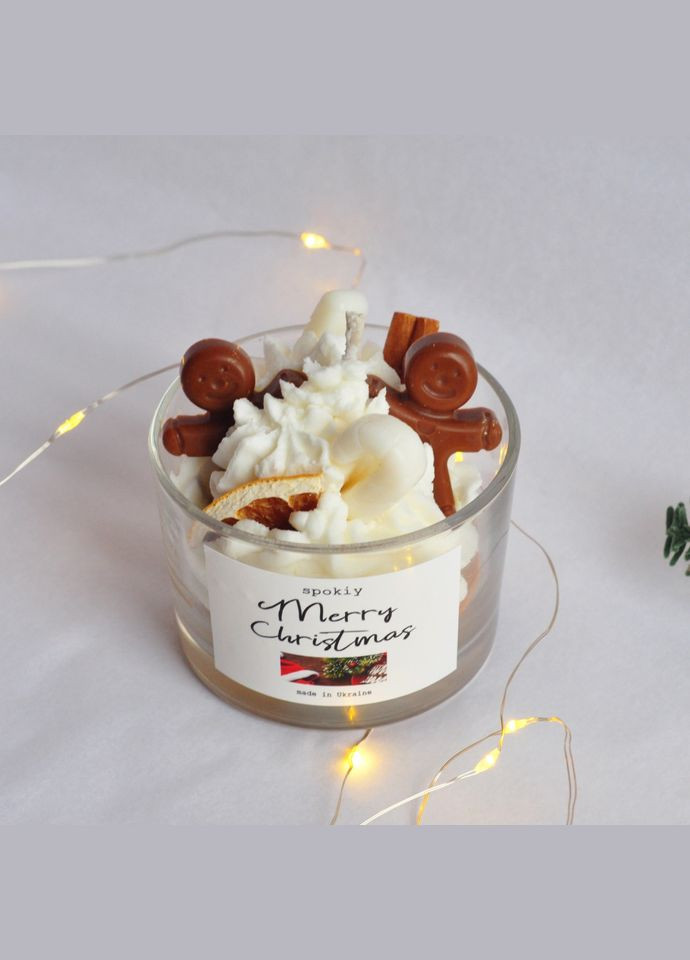 Новорічний набір свічок із соєвого воску «Merry Christmas» SP2396 ручної роботи Spokiy (315135575)