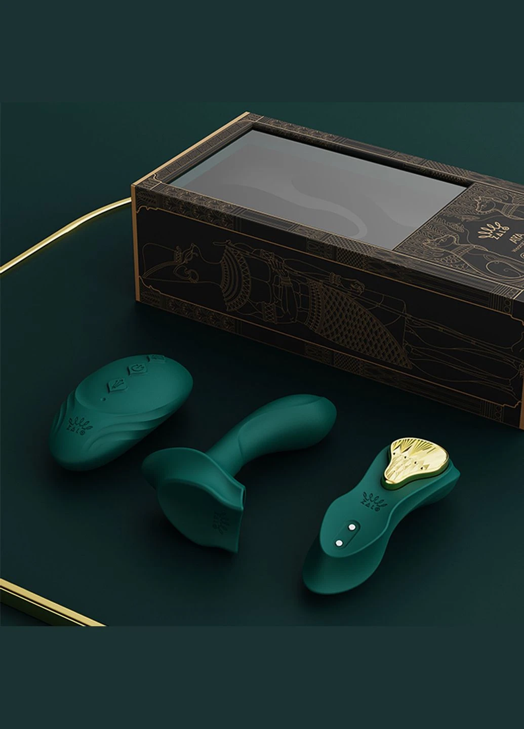 Вибратор в трусики AYA Turquoise Green на пульте управления Zalo (298919066)