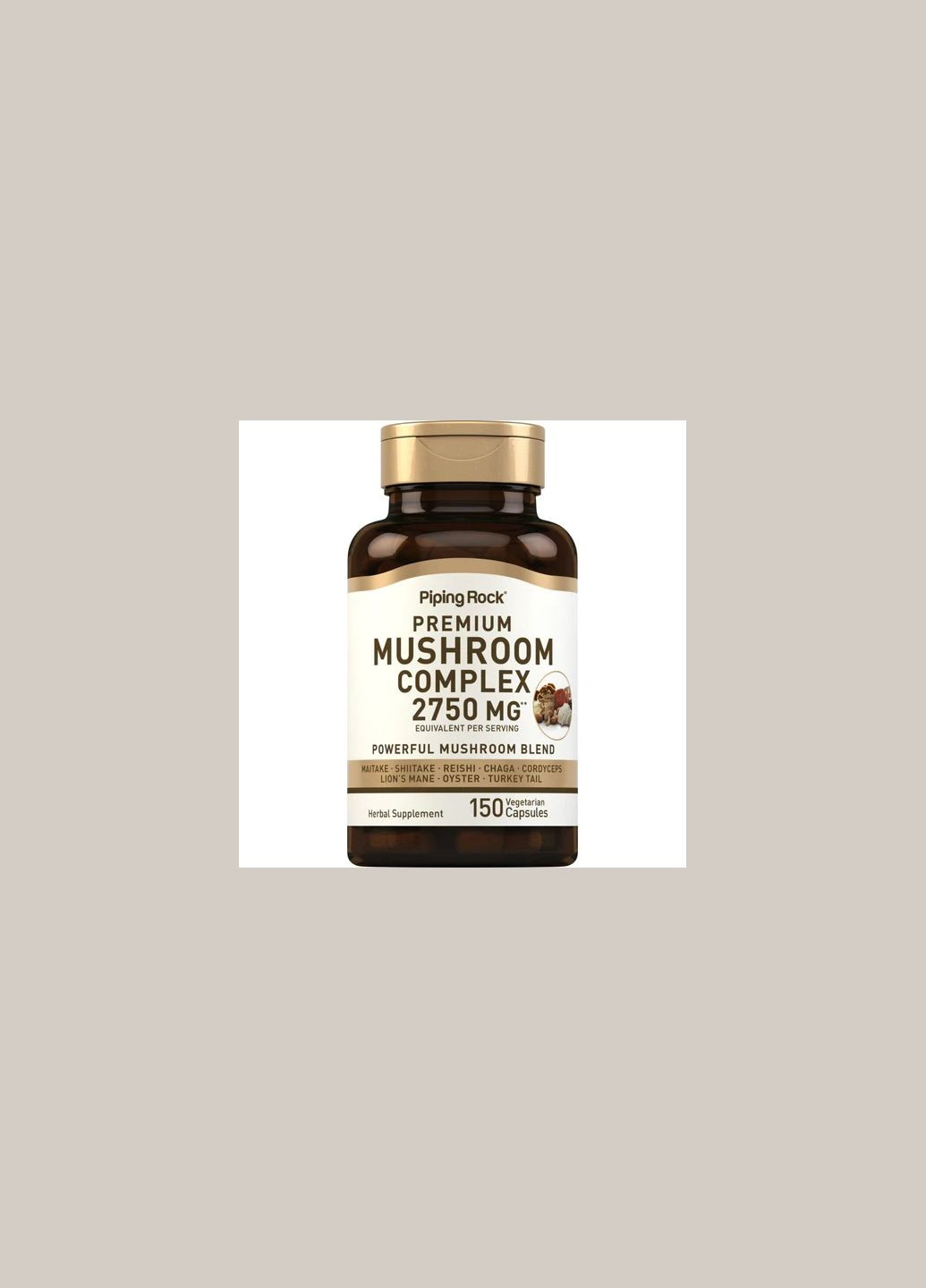 Комплекс экстрактов из 8 грибов 8 Mushroom Complex 2750 мг 150 капс. Piping Rock (346513944)