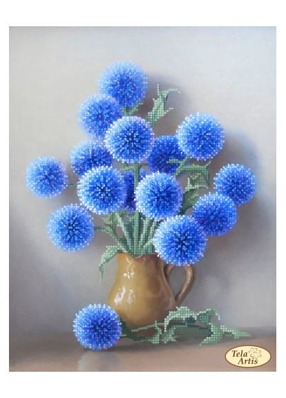 НАБОР ARHIBIS ТА-342 Синие пушистики, набор для вышивания бисером картины Tela Artis (369666181)