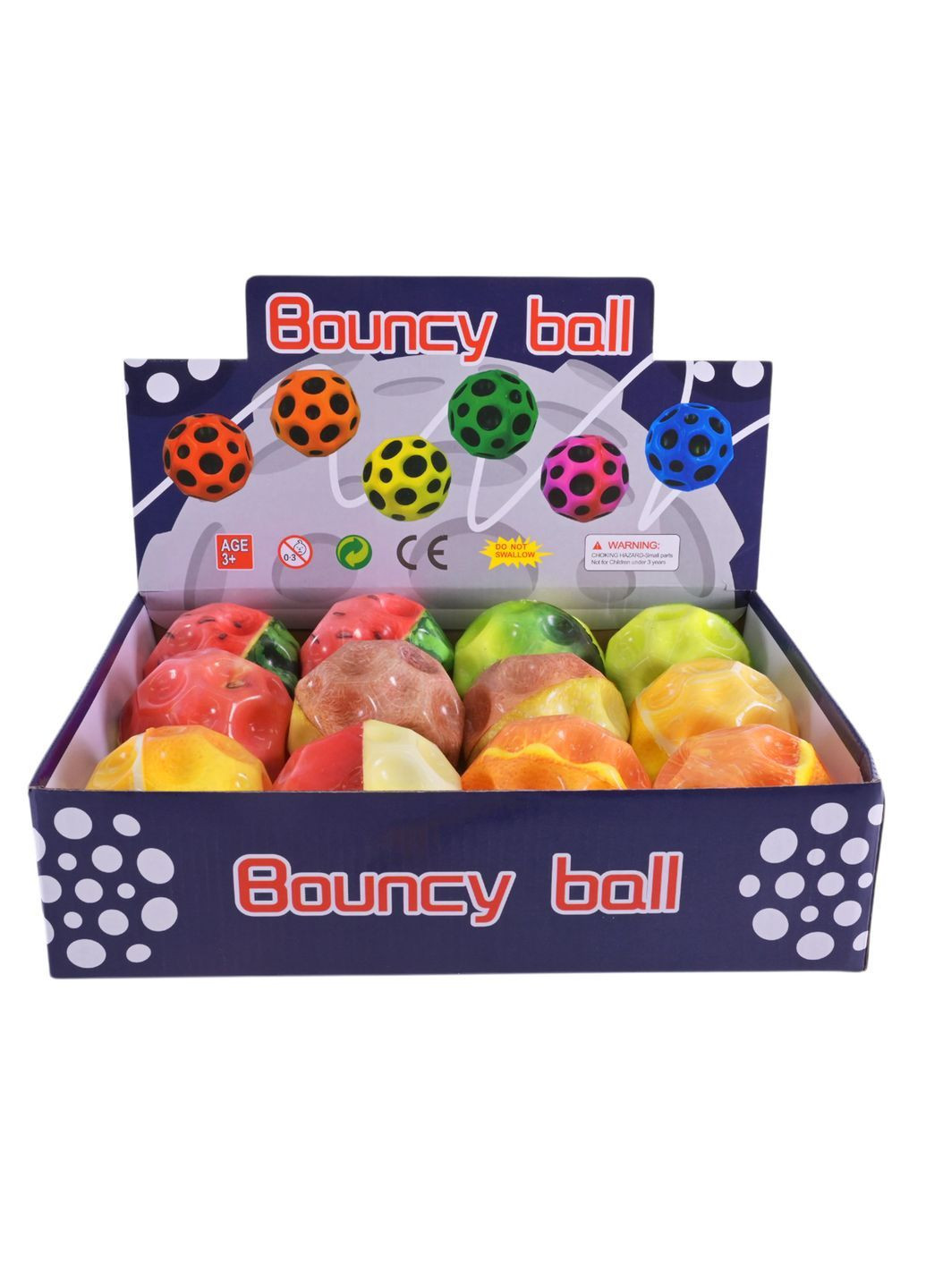 Дитячий світловий м'яч-стрибун Bouncy Graviti 6 см, ціна за 12 шт., в асортименті - No Brand PR2442 (371924889)