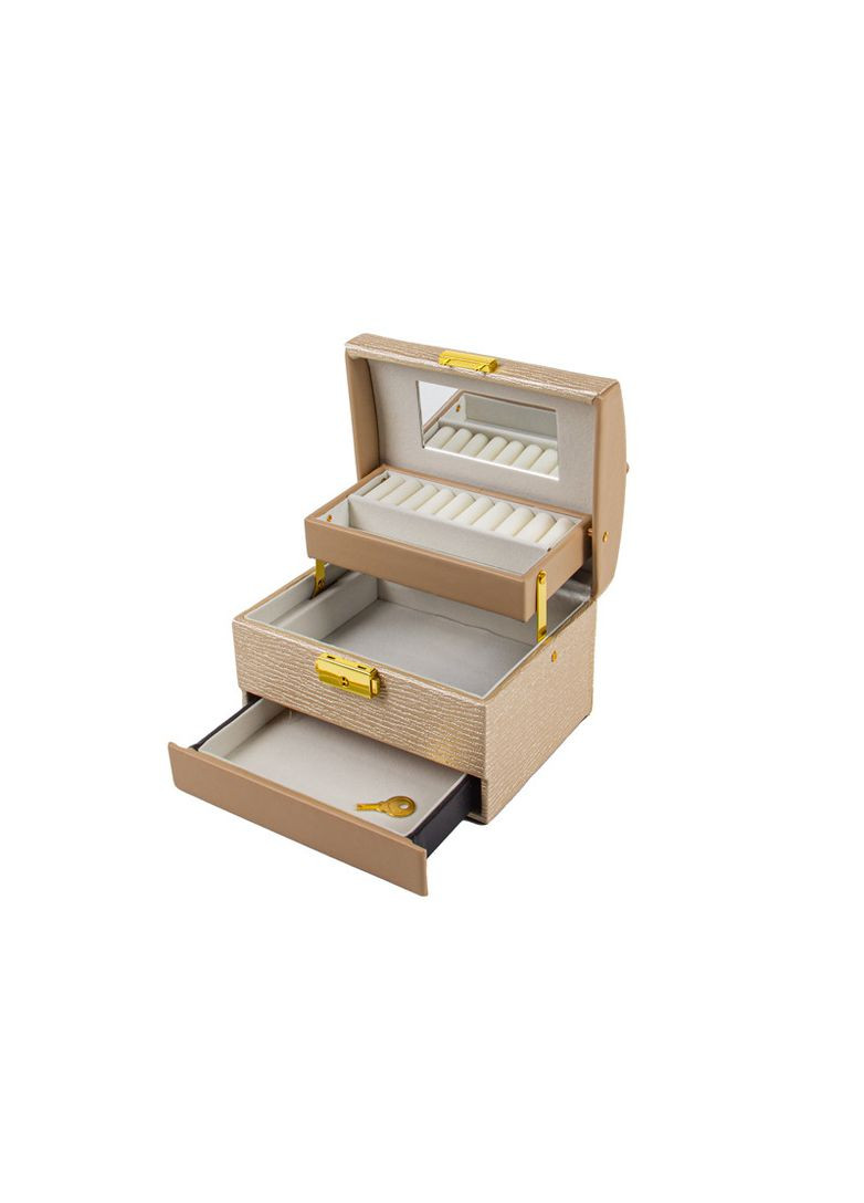 Шатулка-органайзер для прикрас 16х12х10,5 см 819-037-2 шкірозамінник Lefard (366237889)