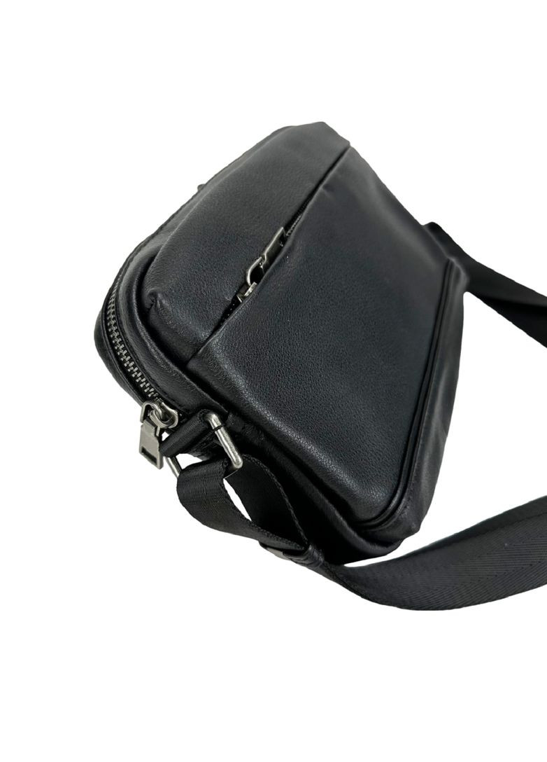 Мужская сумка кожаная через плечо мессенджер Черная RoyalBag s-jmd10-382a (291419500)