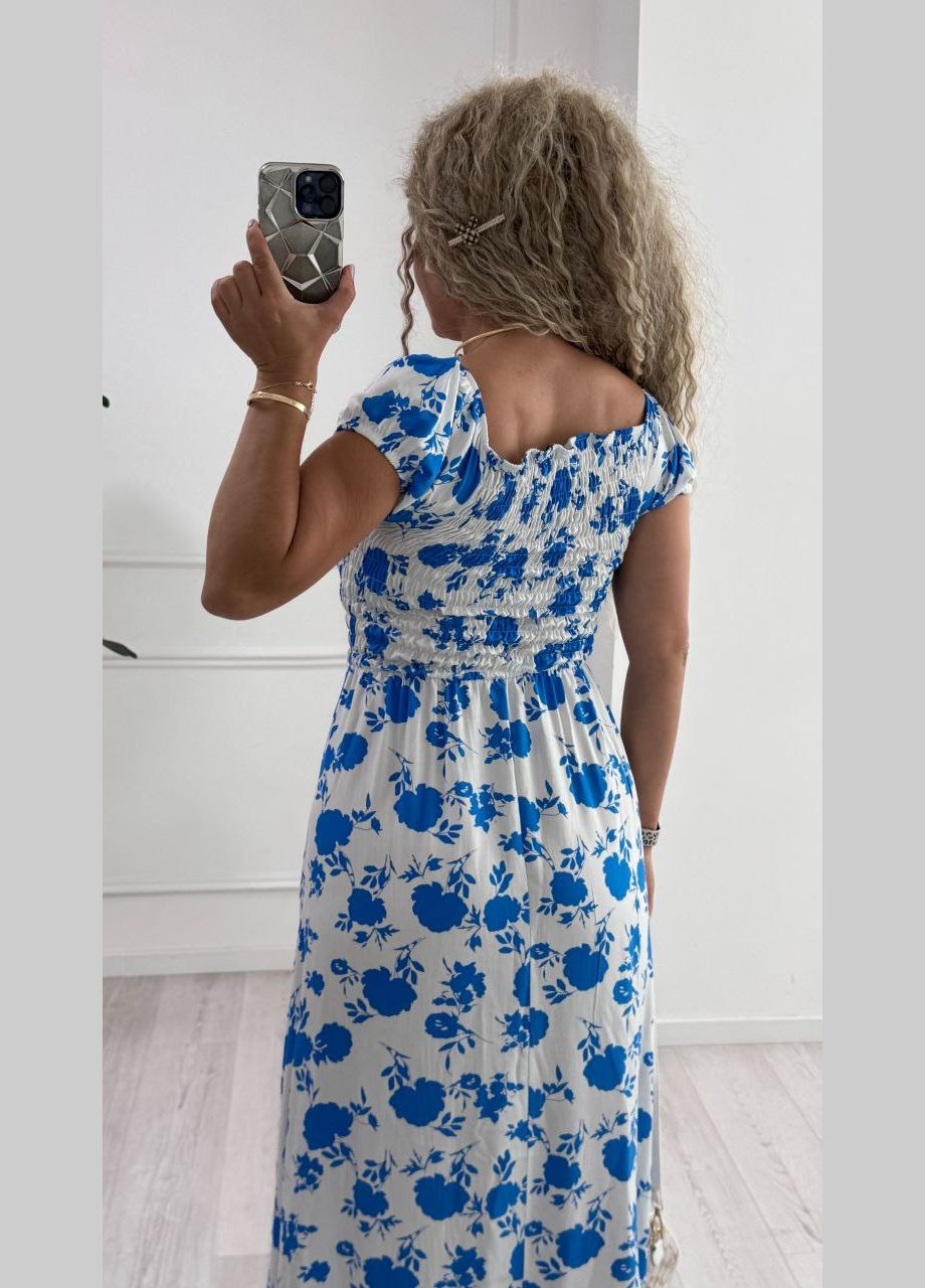 Білий повсякденний, кежуал жіноча сукня Style Point з квітковим принтом