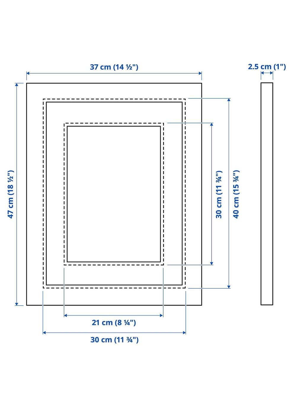Рамка ІКЕА EDSBRUK 30х40 см (30427322) IKEA (278406917)