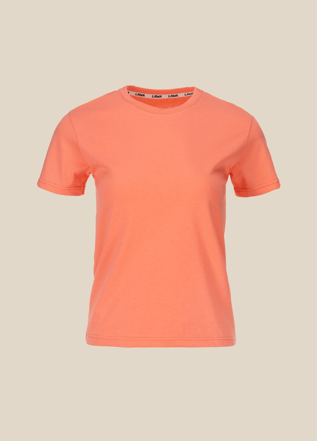 Футболка однотонная женская WBC02303 Персиковый shop (2000990453389) LAWA - (315971022)