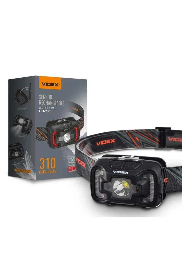 Налобний світлодіодний ліхтарик VLF-H025C 310Lm 5000K Videx (380901528)