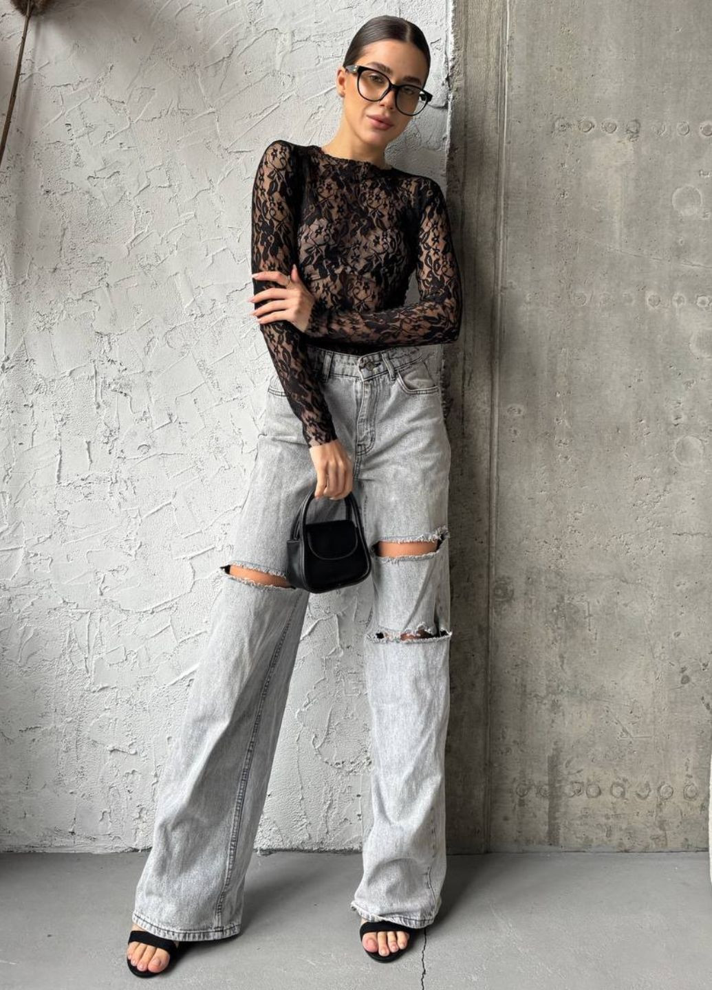 Гіпюровий лонгслів з довгими рукавами Tik-Tak (325428821)