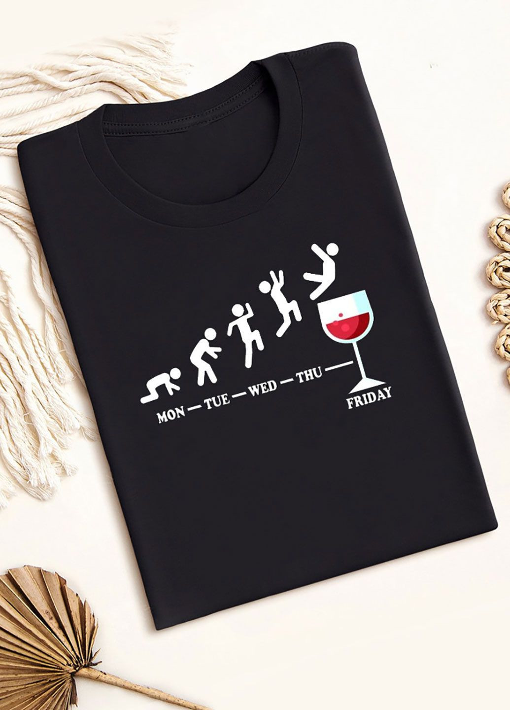 Черная демисезон футболка женская черная splash in wine Zuzu
