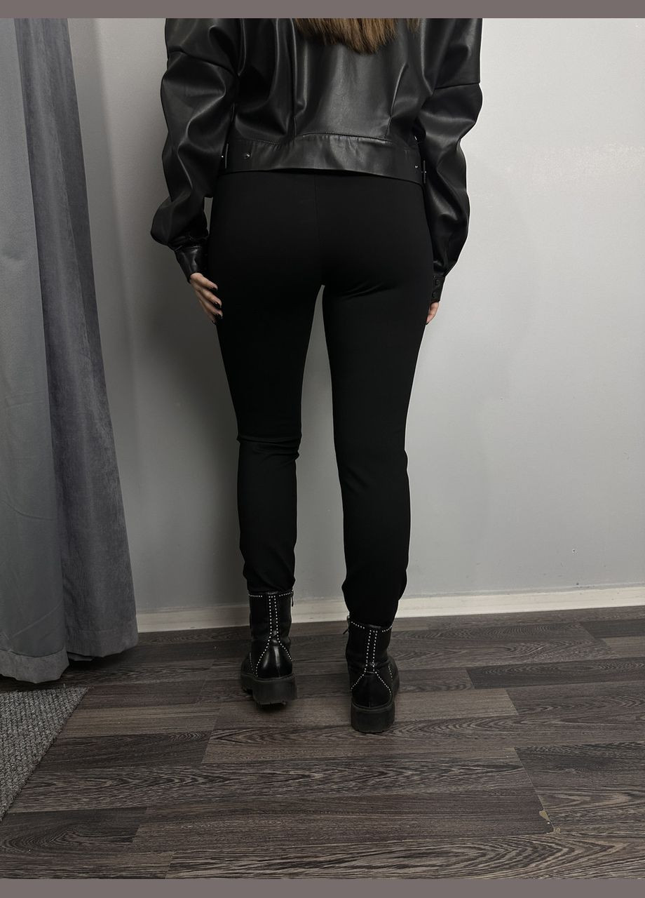 Жіночі класичні брюки прямі чорні з втягуючим ефектом MKJL1160-1 Modna KAZKA (282648362)