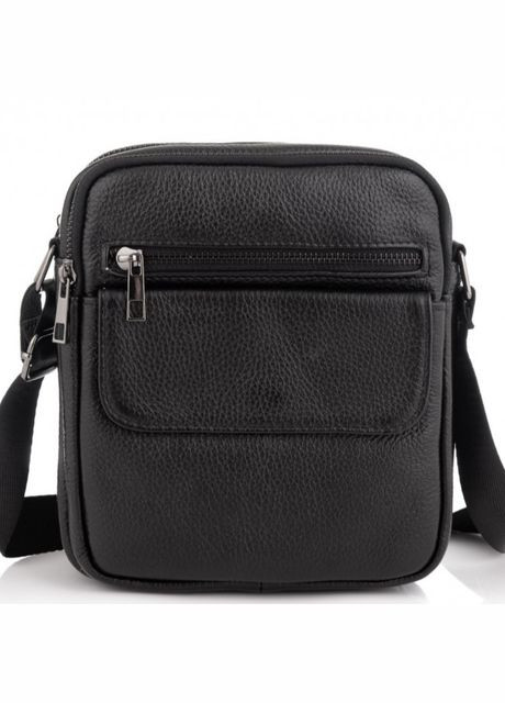Кожаная мужская сумка через черное плечо 4134A Tiding Bag (359380735)