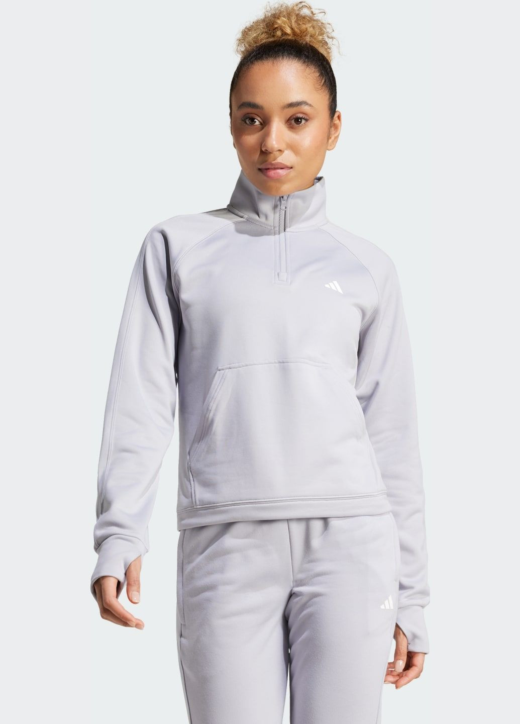 Спортивная кофта Aeroready Game & Go Quarter-Zip Fleece adidas (353690491)