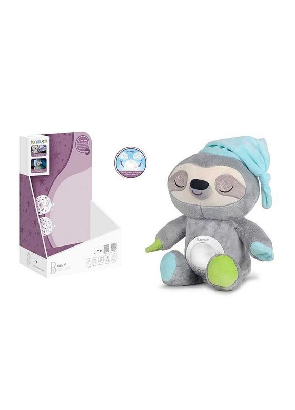 Ночник FM 666-75 (24) “Ленивец”, сплюшка, дышит, проектор, 3 накладки, подсветка, мелодия, звуки, в коробке China 180003 (367854107)